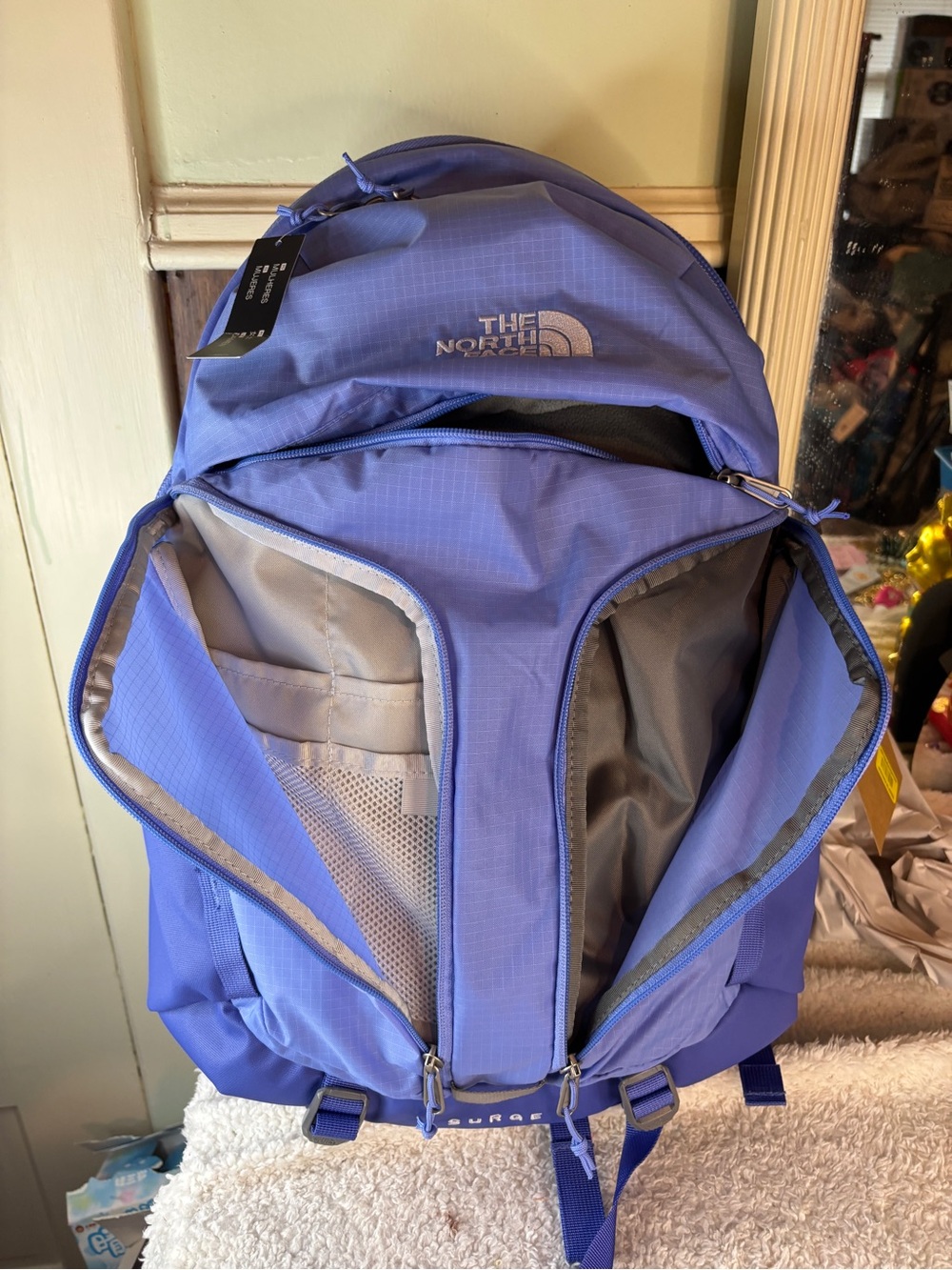 The North Face Surge Everyday Backpack TNF Virtual Blue-In One Size Large NWT - Picture 7 of 13